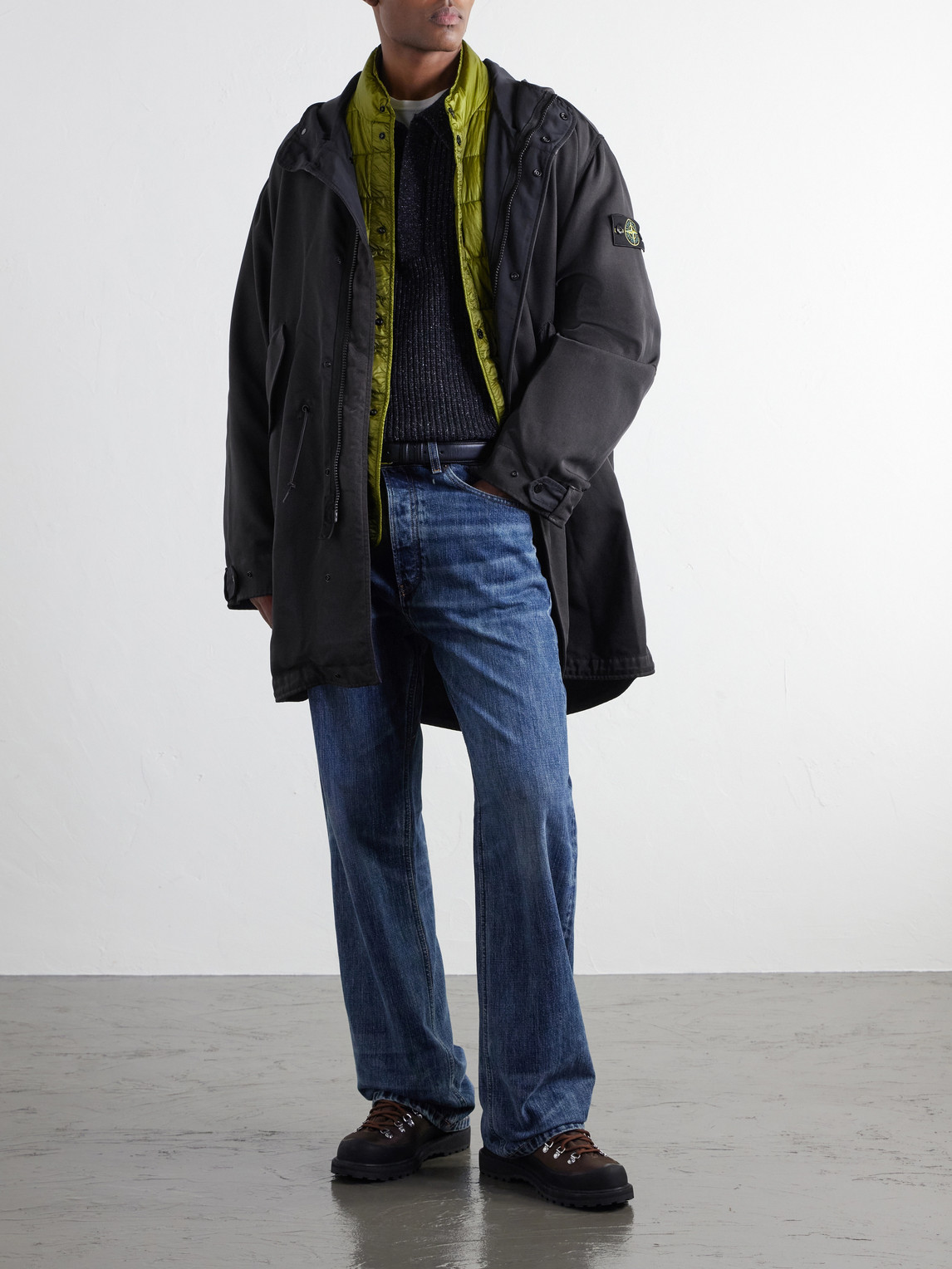 Hooded Layered Garment-Dyed Shell-Tc Parka
