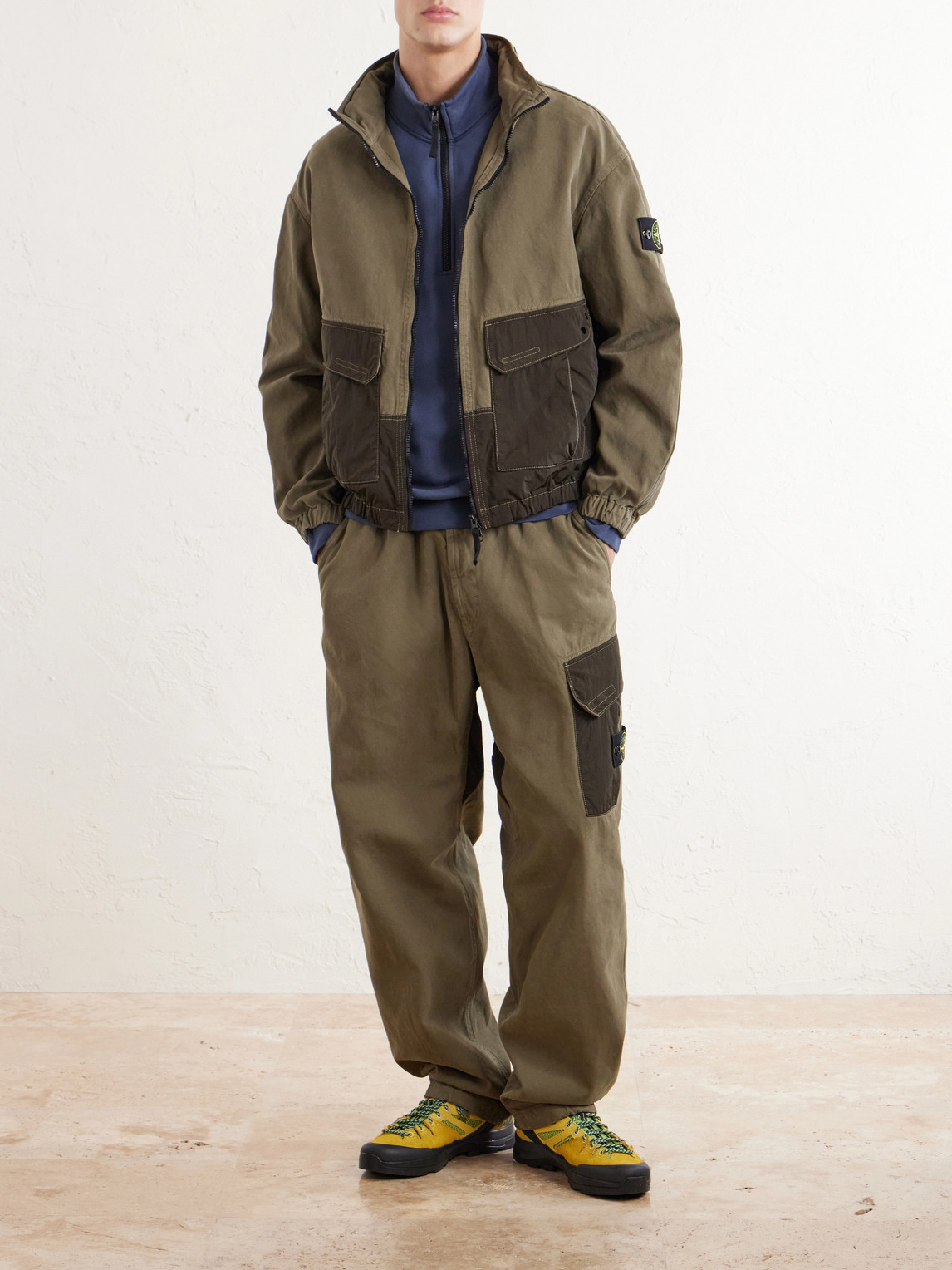 Wide-Leg Garment-Dyed Organic Panama Cotton Trousers
