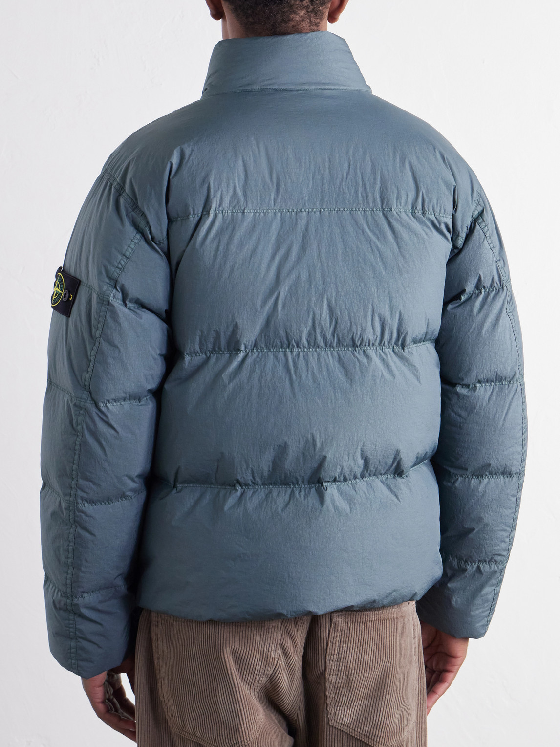 Quilted Garment-Dyed Recycled Crinkle Reps Ny Shell Down Jacket