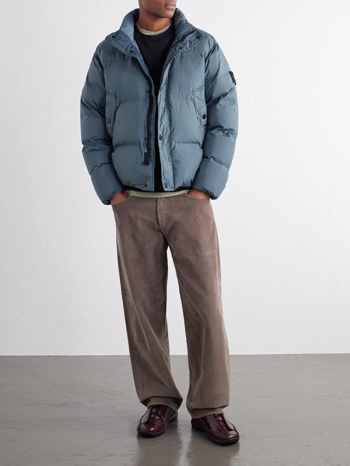Quilted Garment-Dyed Recycled Crinkle Reps Ny Shell Down Jacket