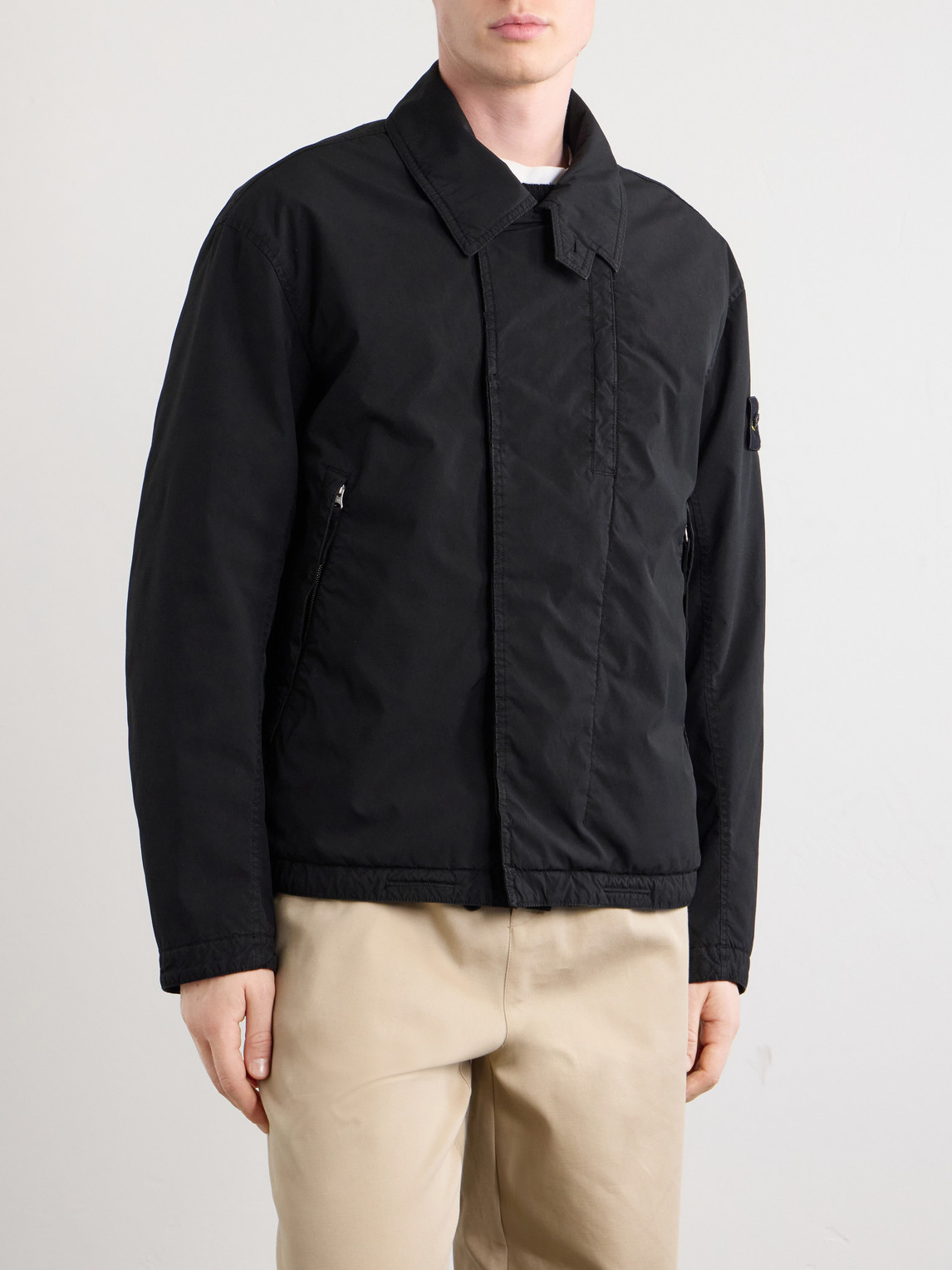 Garment-Dyed Light Compact Touch Poly-Tc Shell Jacket