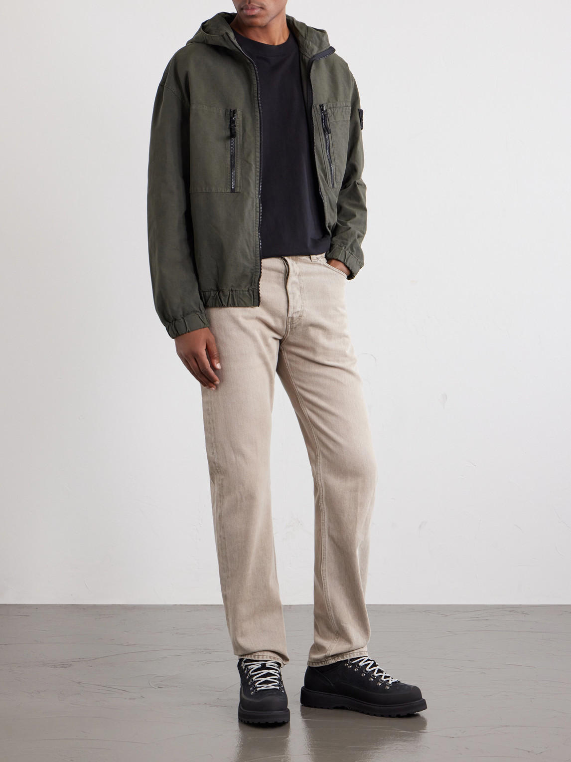 Garment-Dyed Organic Cotton Ripstop Hooded Jacket