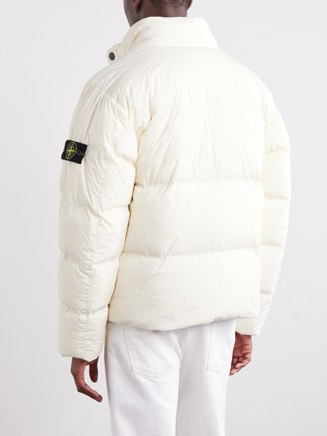 Quilted Garment-Dyed Recycled Crinkle Reps Ny Shell Down Jacket