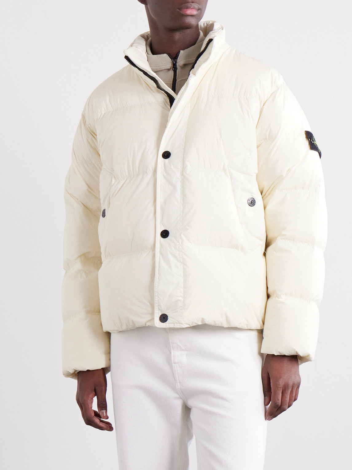 Quilted Garment-Dyed Recycled Crinkle Reps Ny Shell Down Jacket
