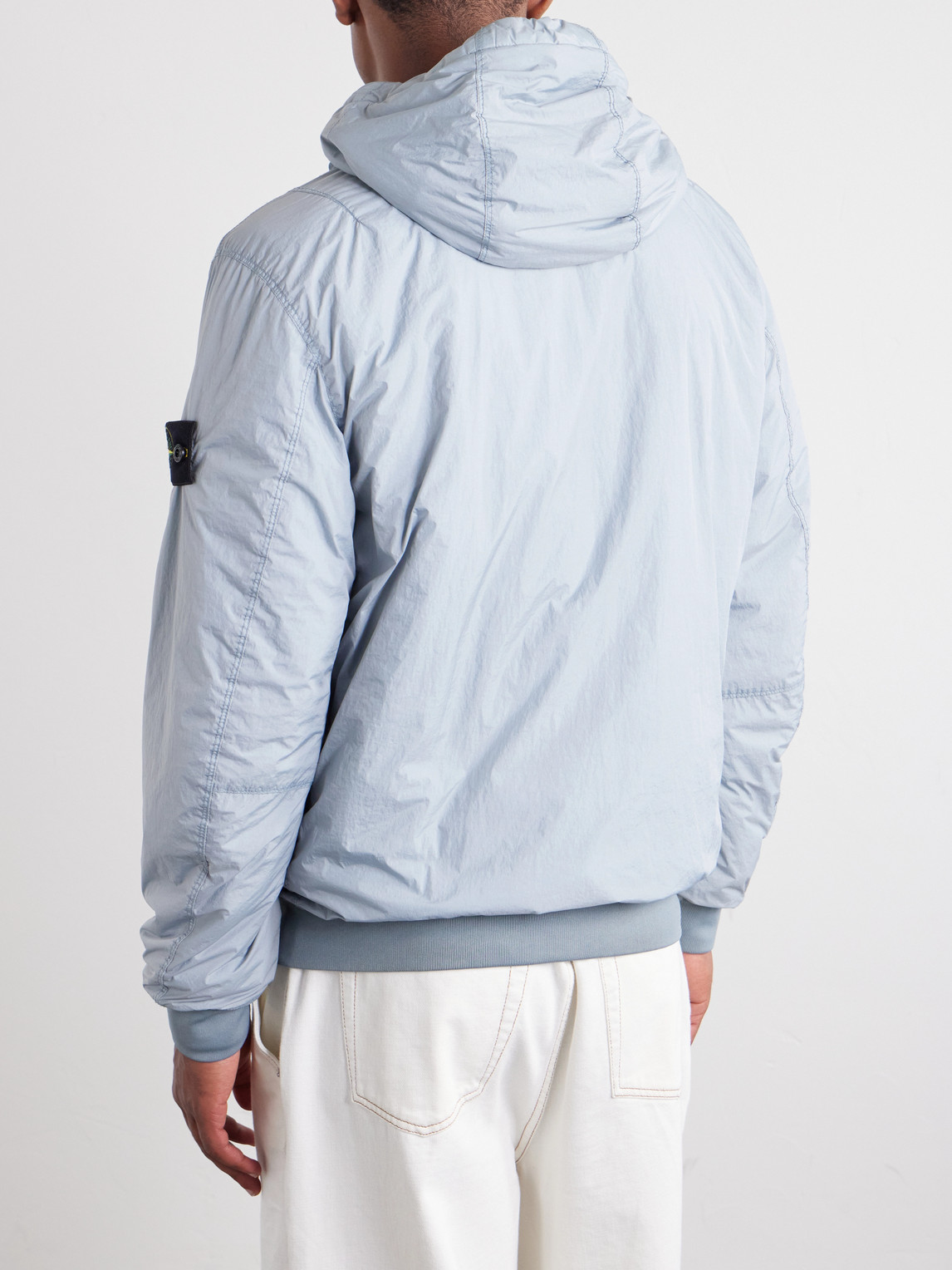 Padded Garment-Dyed Recycled Crinkle Reps Ny Shell Hooded Jacket