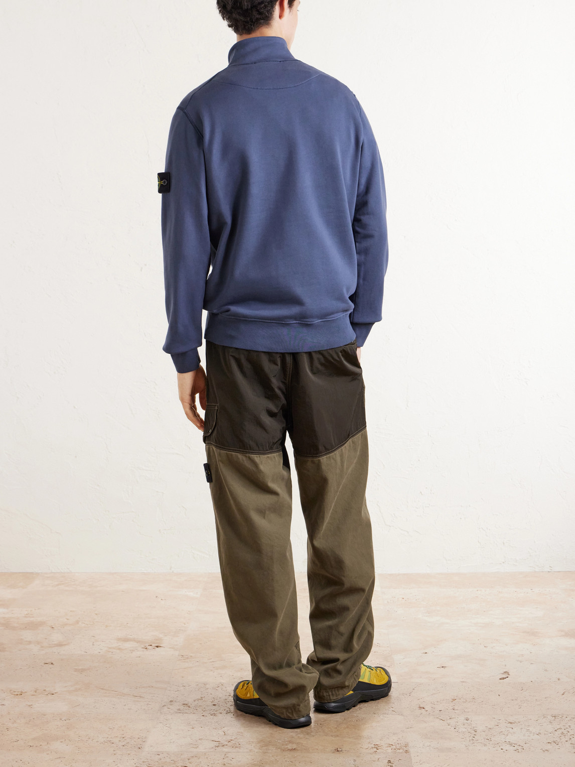 Garment-Dyed Organic Cotton-Fleece Half-Zip Sweatshirt