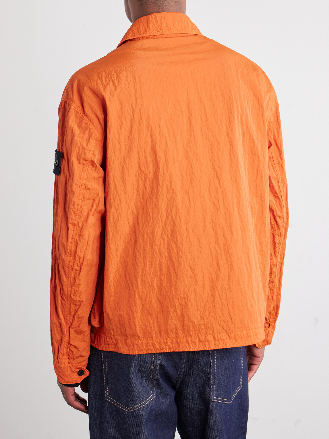 Padded Garment-Dyed Crinkled Warp Rib Nylon-Tc Jacket