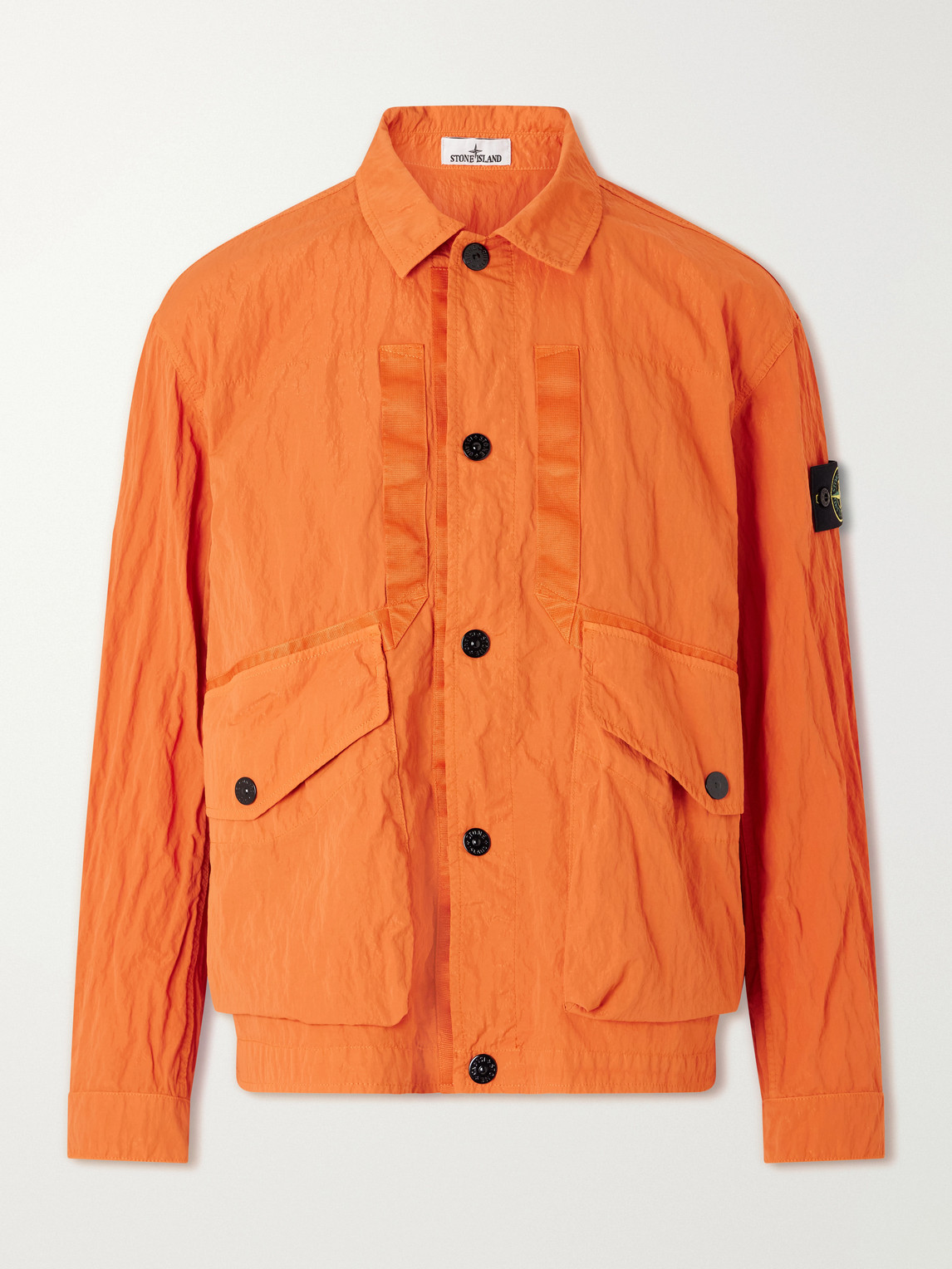 Padded Garment-Dyed Crinkled Warp Rib Nylon-Tc Jacket