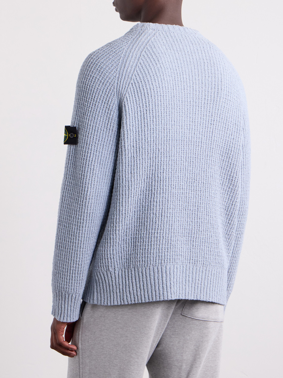 Ribbed Cotton-Blend Sweater