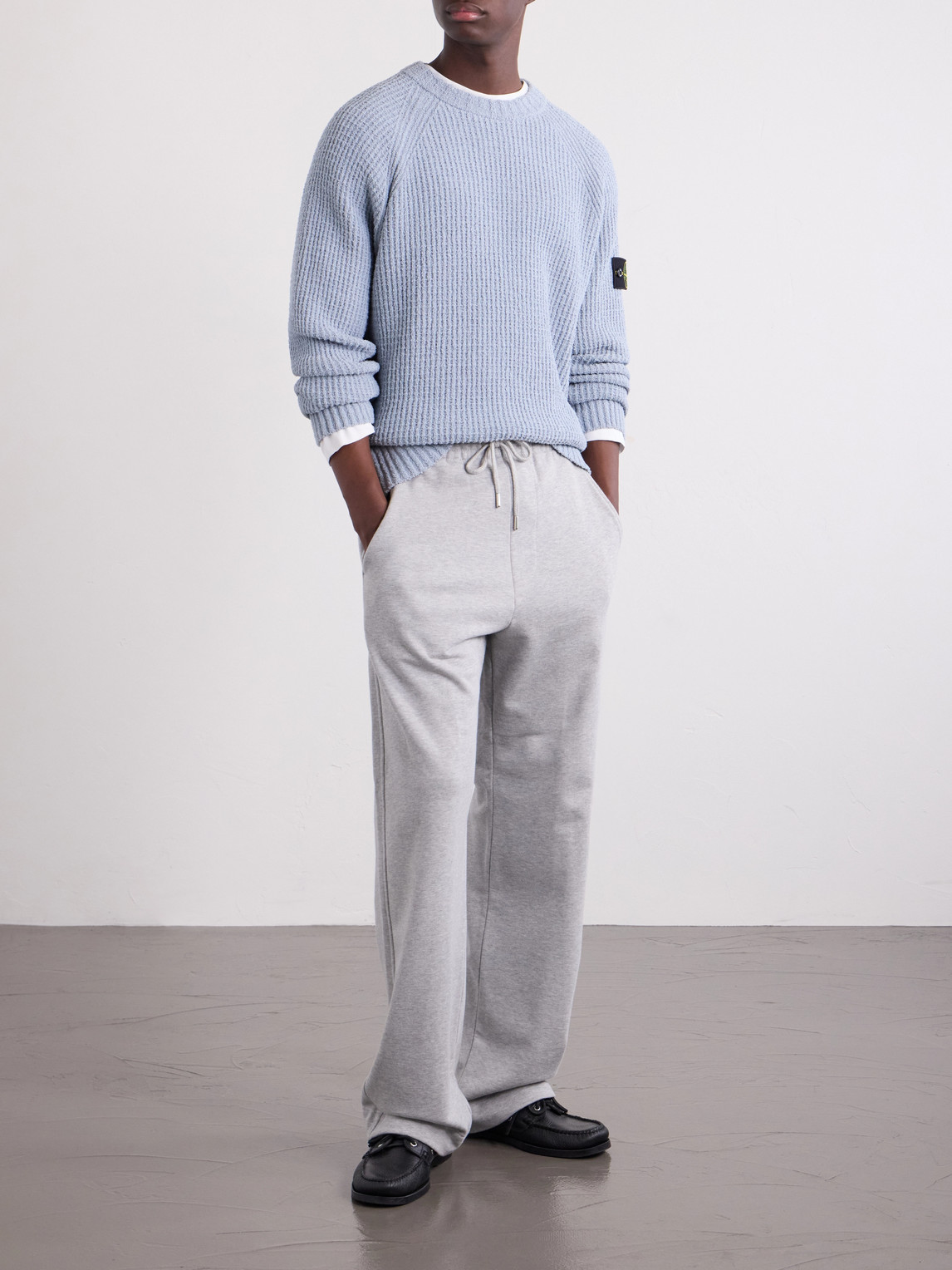 Ribbed Cotton-Blend Sweater