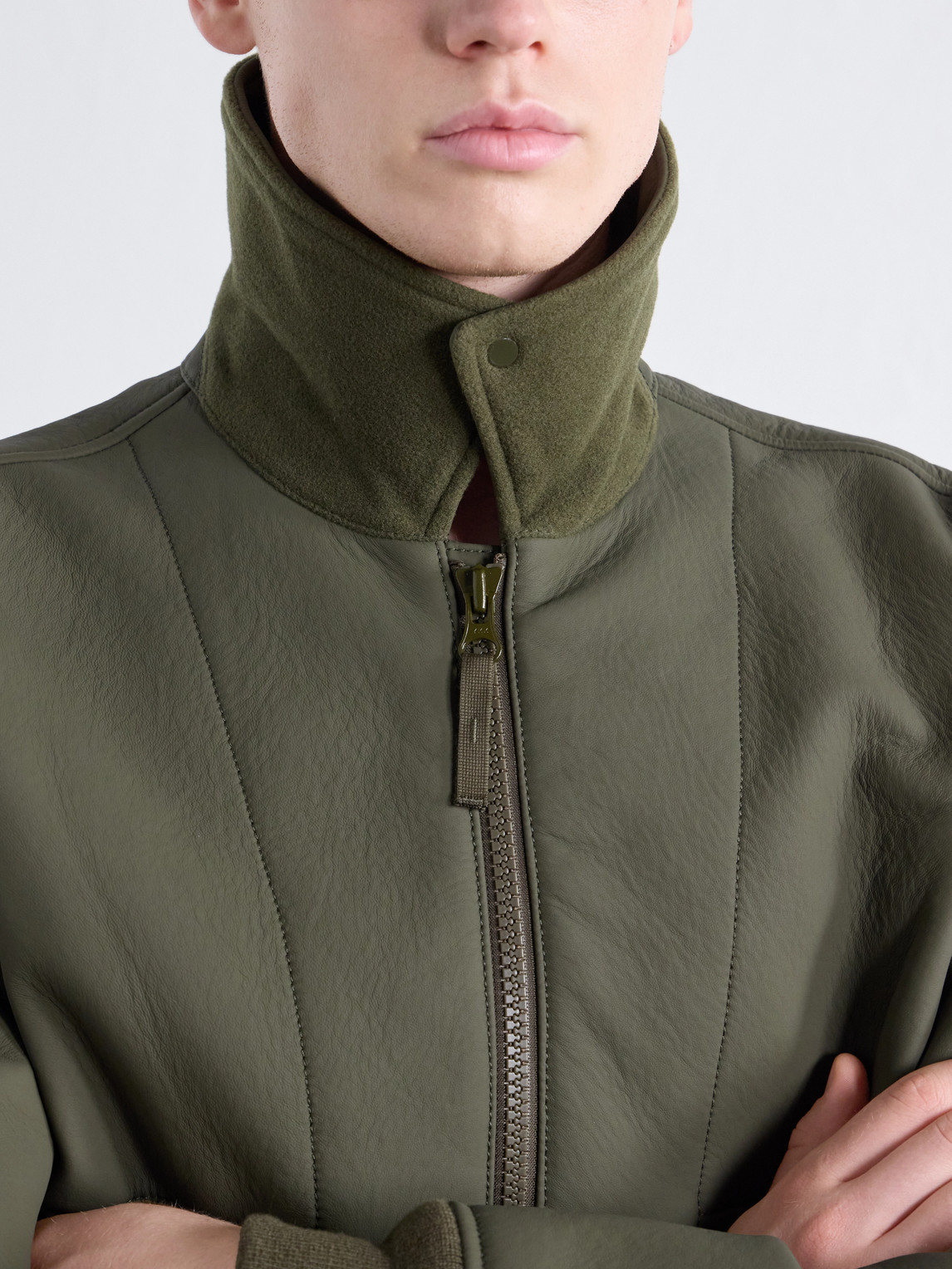 Ghost Garment-Dyed Bonded Rubberised- Leather