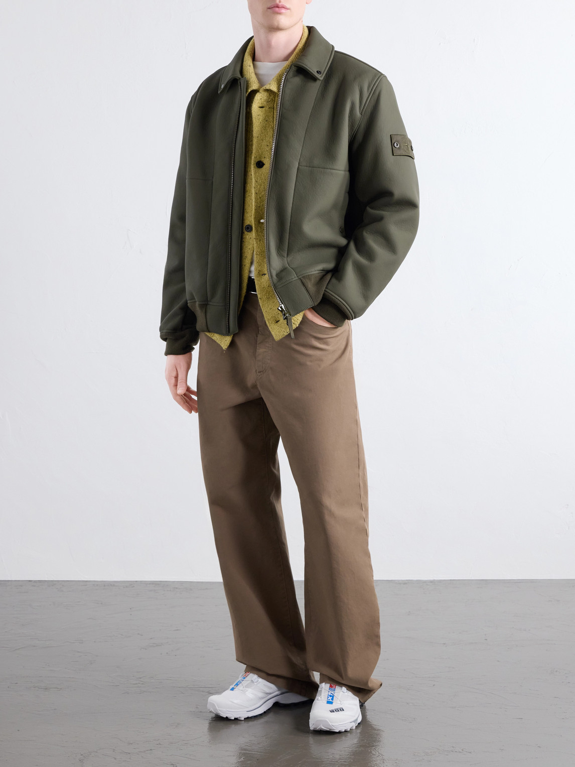 Ghost Garment-Dyed Bonded Rubberised- Leather