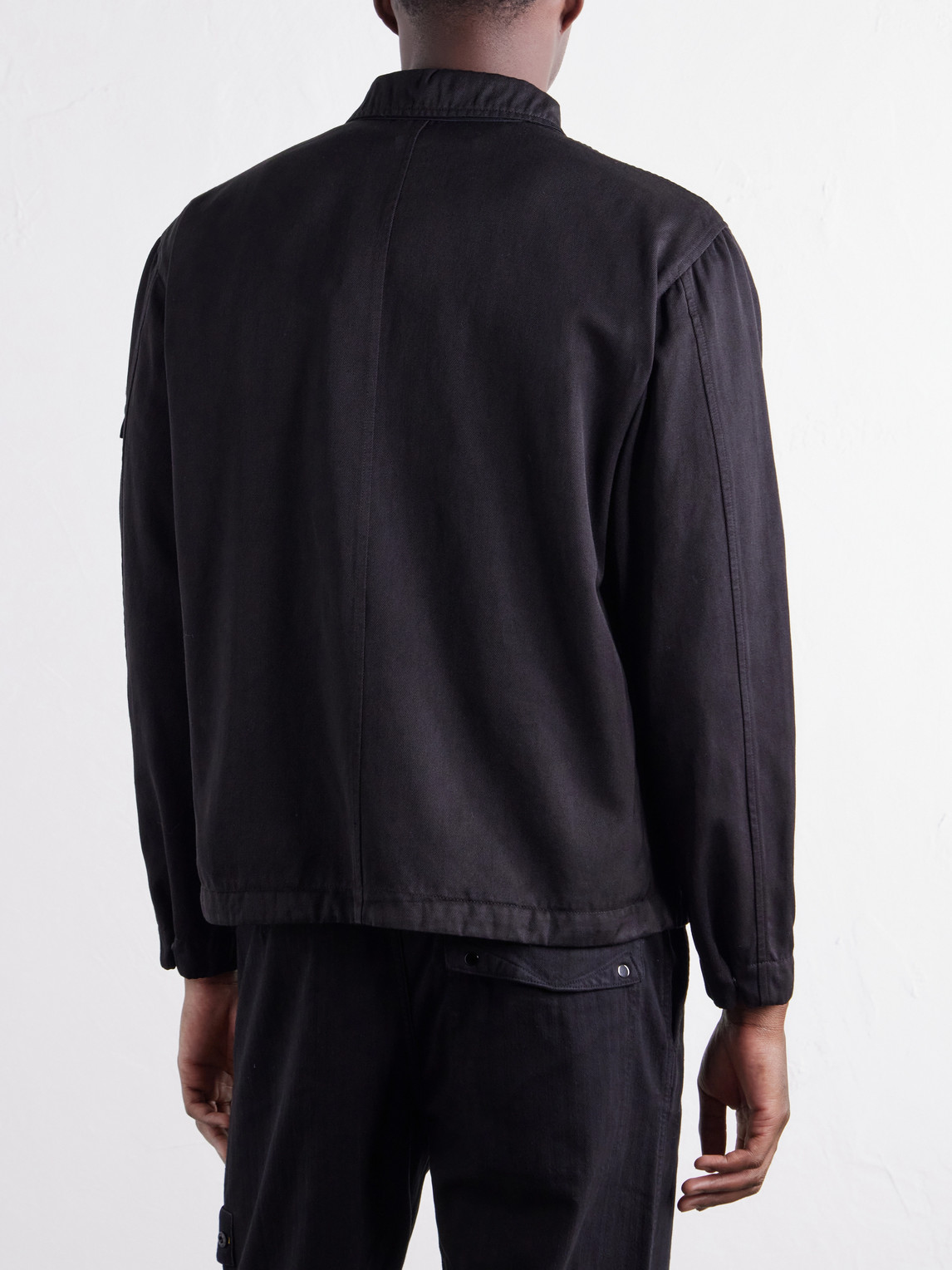 Ghost Garment-Dyed Wool And Cotton-Blend Gabardine-Tc Overshirt
