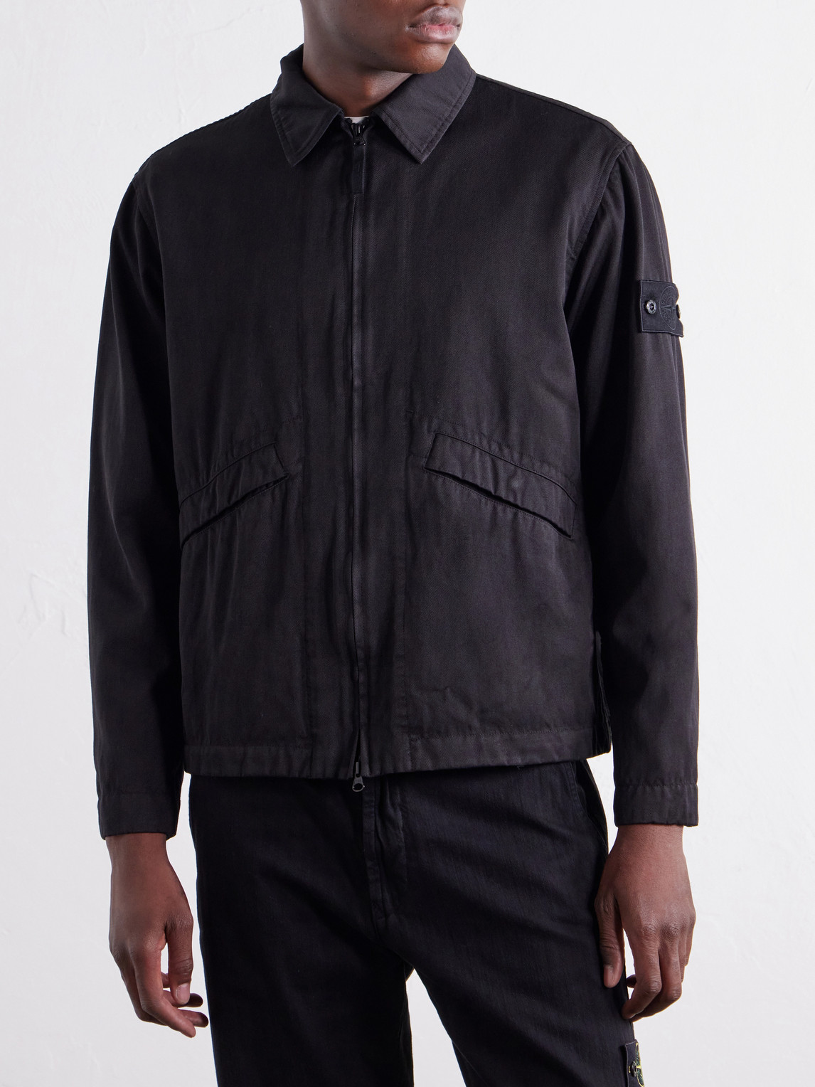 Ghost Garment-Dyed Wool And Cotton-Blend Gabardine-Tc Overshirt