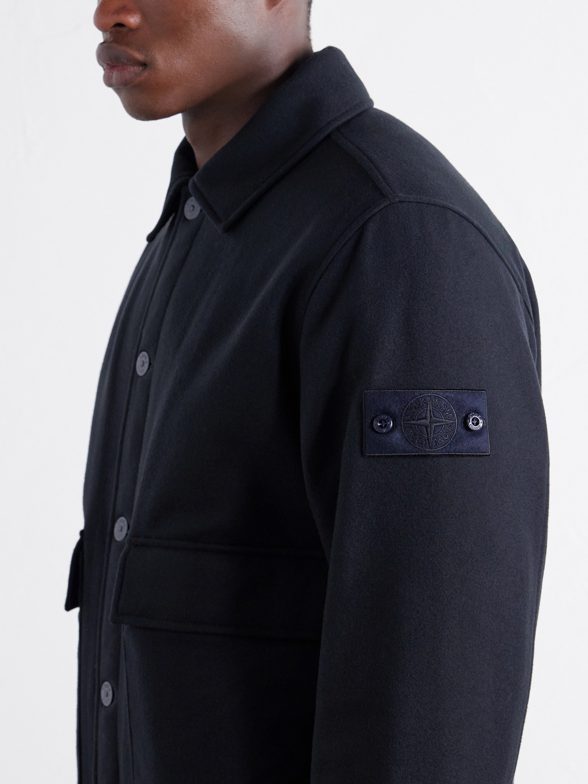 Ghost Padded Wool And Nylon-Blend Flannel Bomber Jacket