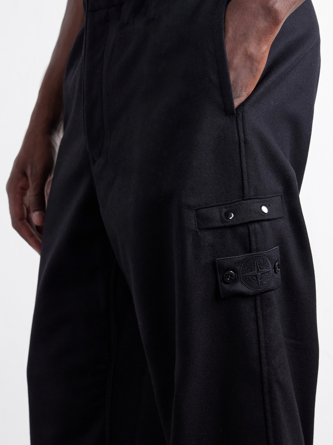Ghost Tapered Wool And Nylon-Blend Flannel Drawstring Trousers