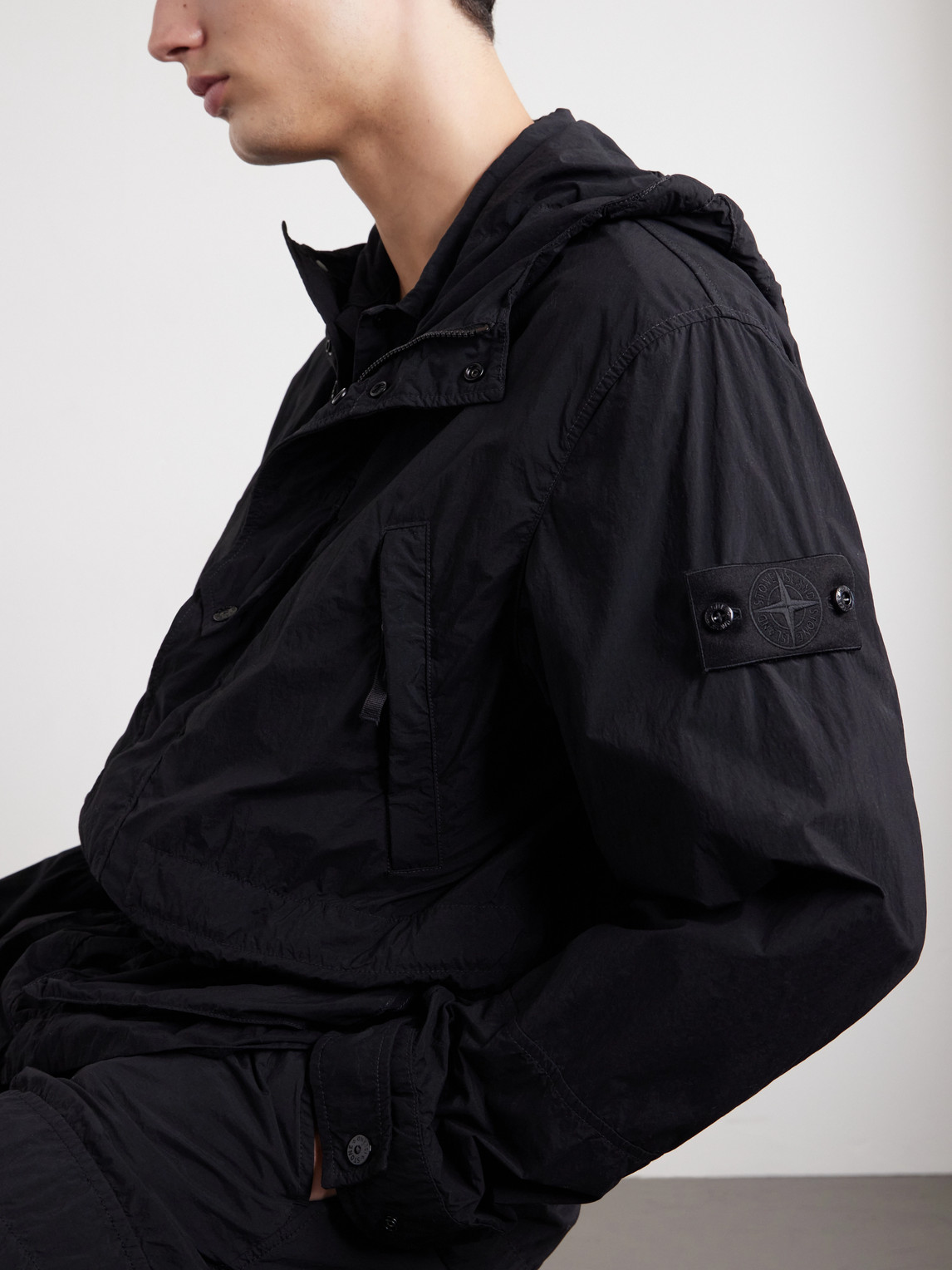 Ghost Garment-Dyed Nylon Smerigliato Hooded Parka