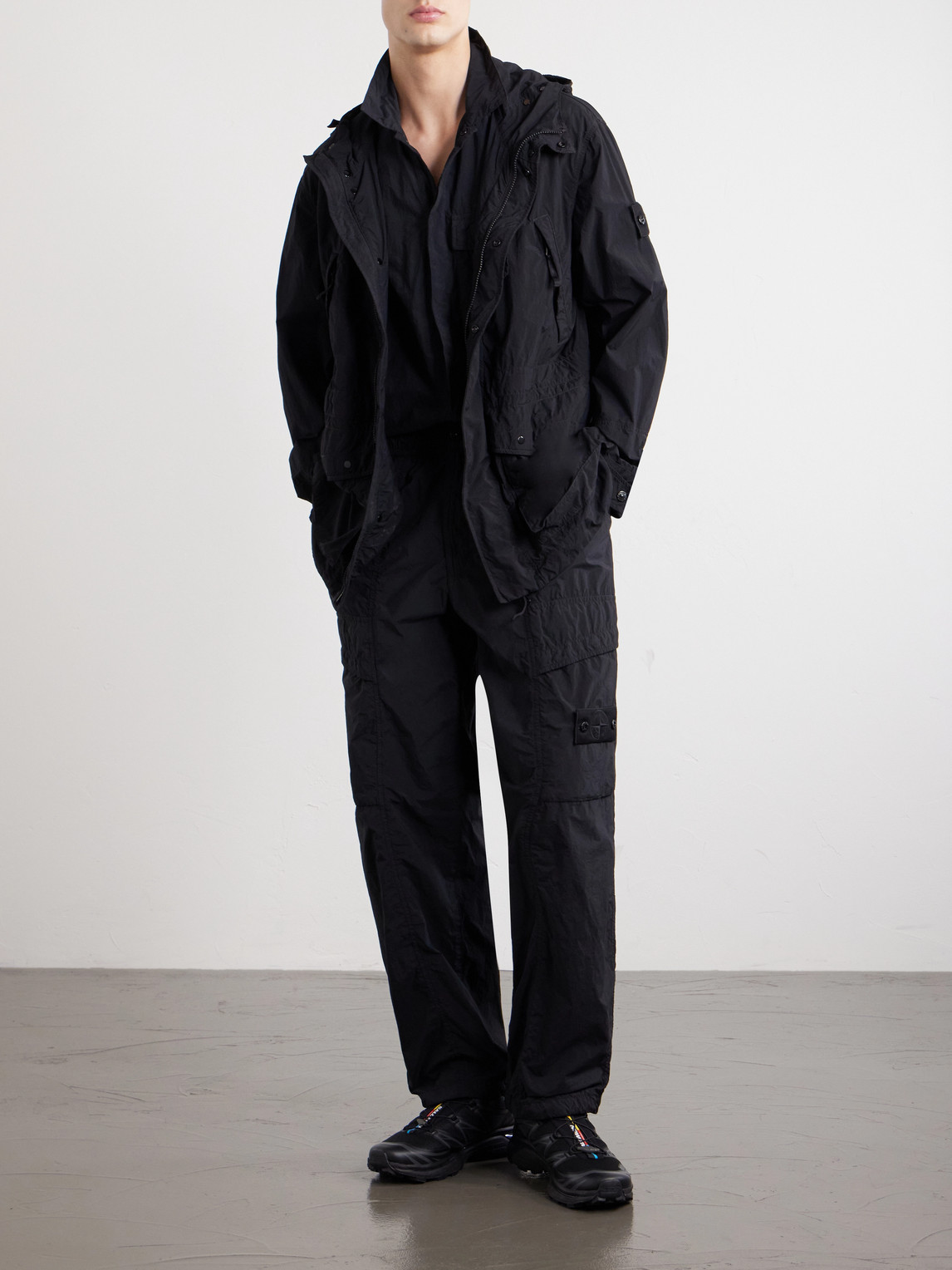 Ghost Garment-Dyed Nylon Smerigliato Hooded Parka