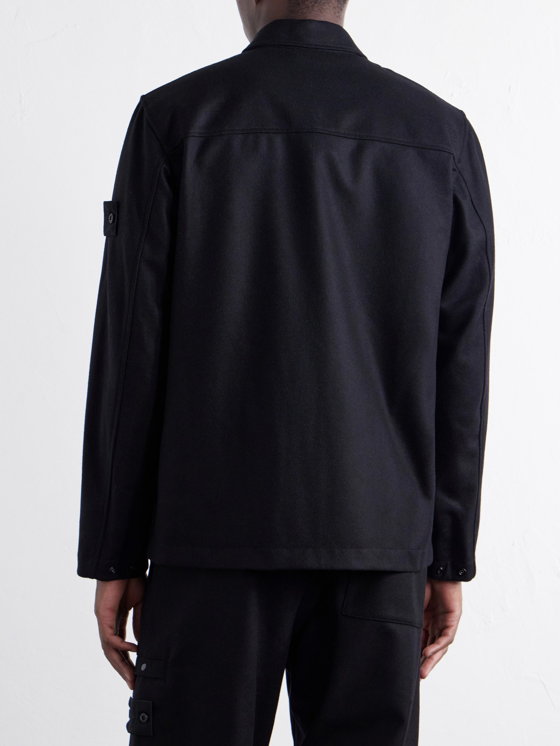 Ghost Wool And Nylon Flannel Overshirt