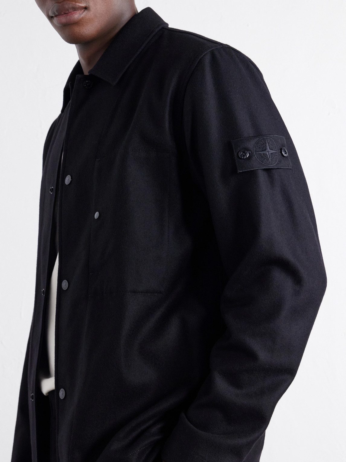 Ghost Wool And Nylon Flannel Overshirt