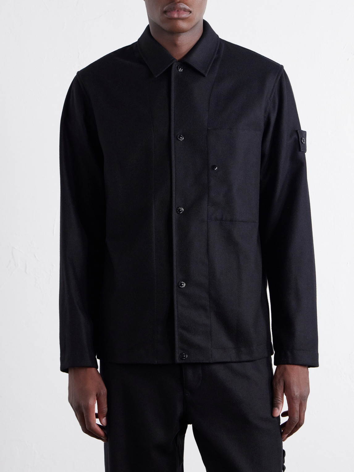 Ghost Wool And Nylon Flannel Overshirt