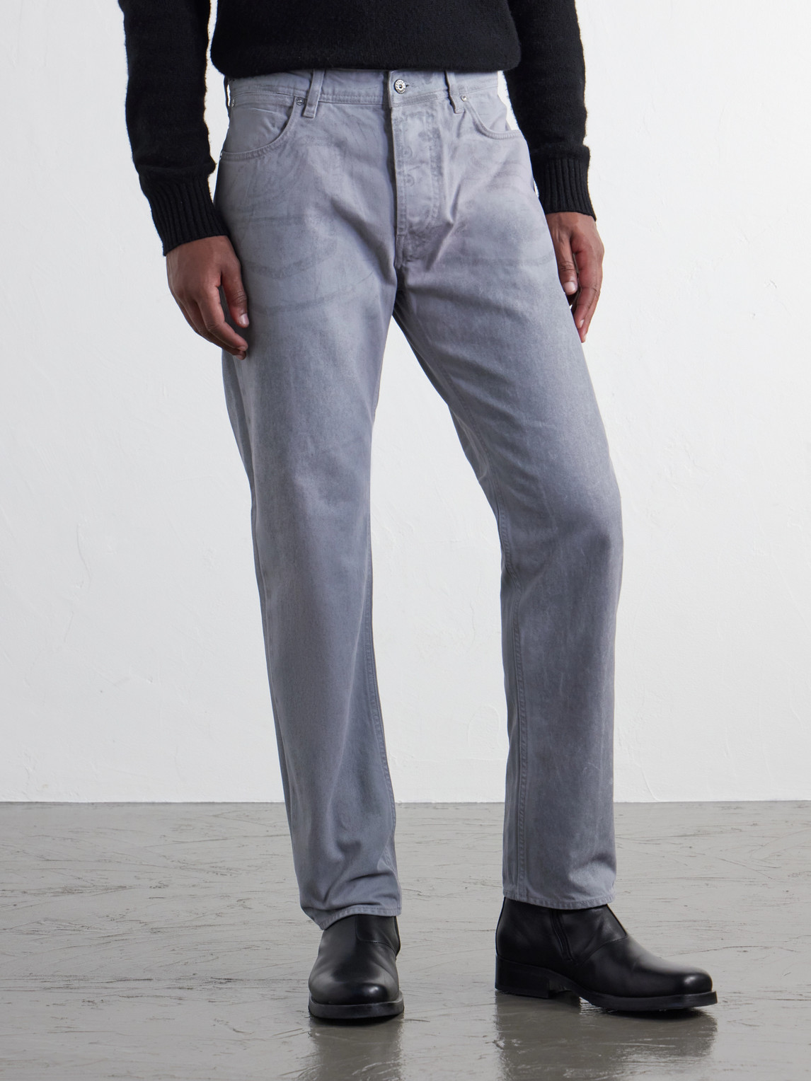 Denim Straight-Leg Corroded Bull Denim-Tc Jeans