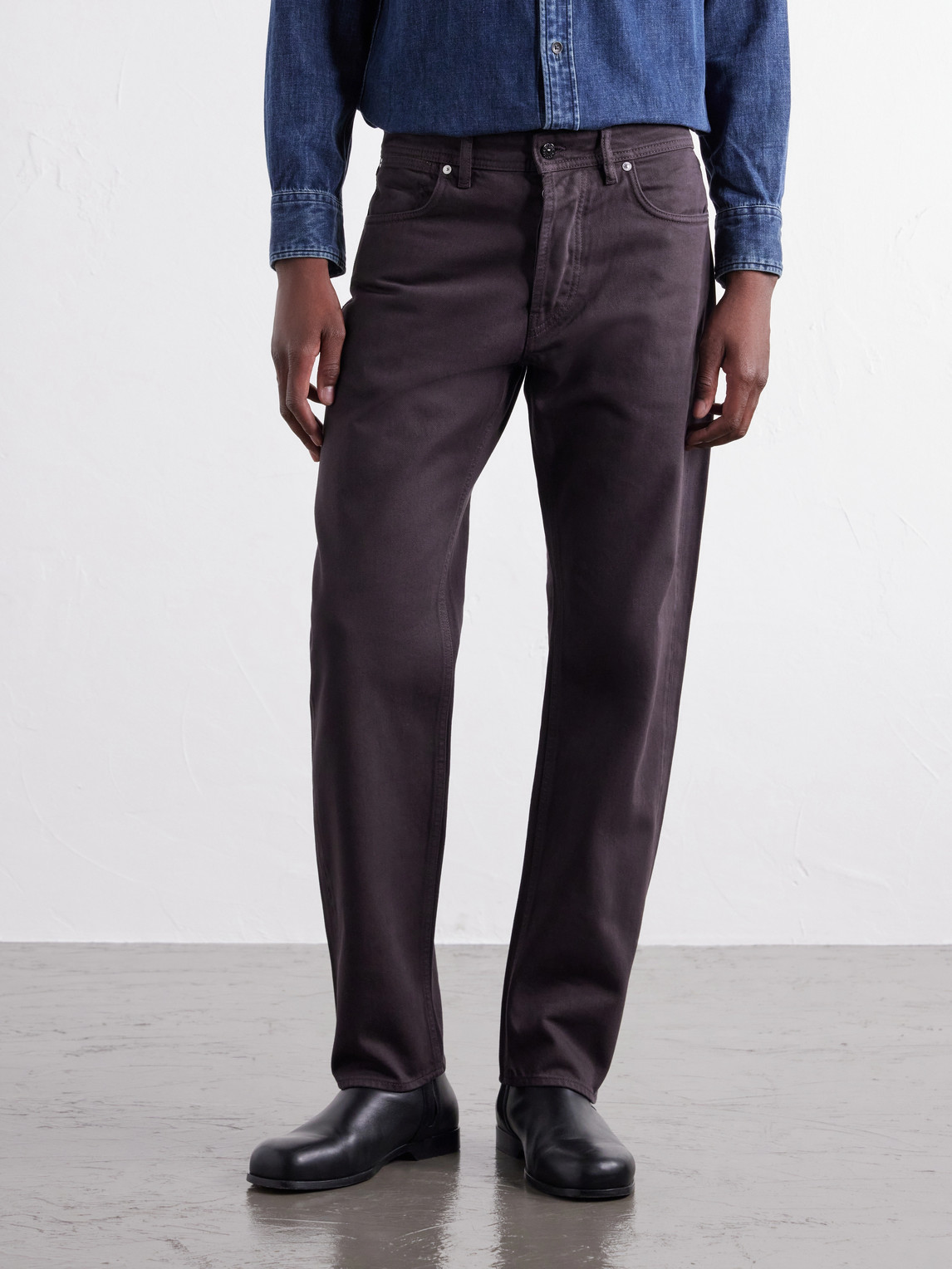 Denim Straight-Leg Regenerative-Cotton Jeans