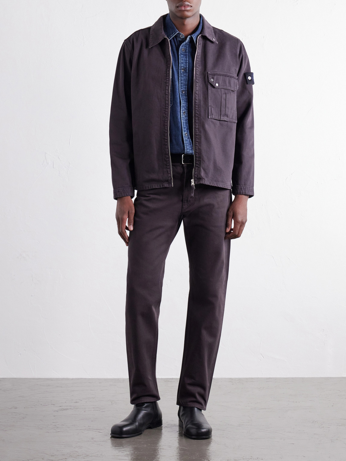 Denim Straight-Leg Regenerative-Cotton Jeans