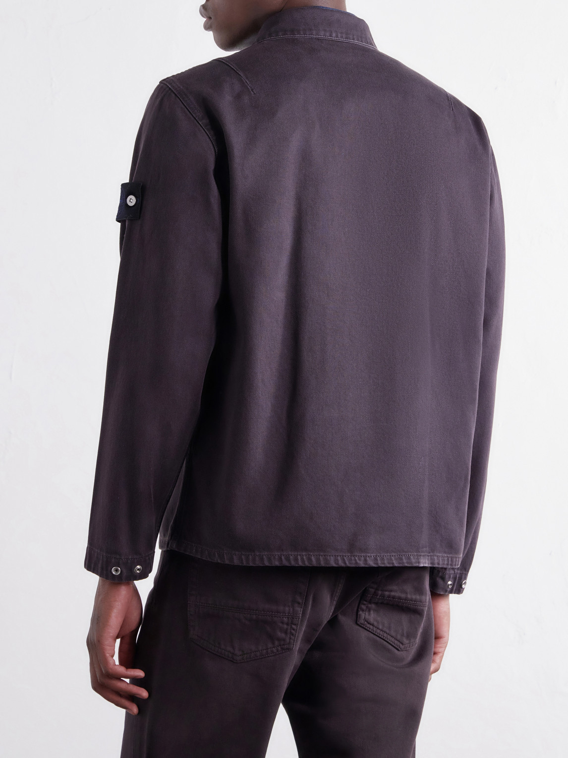 Denim Garment-Dyed Regenerative-Cotton Overshirt