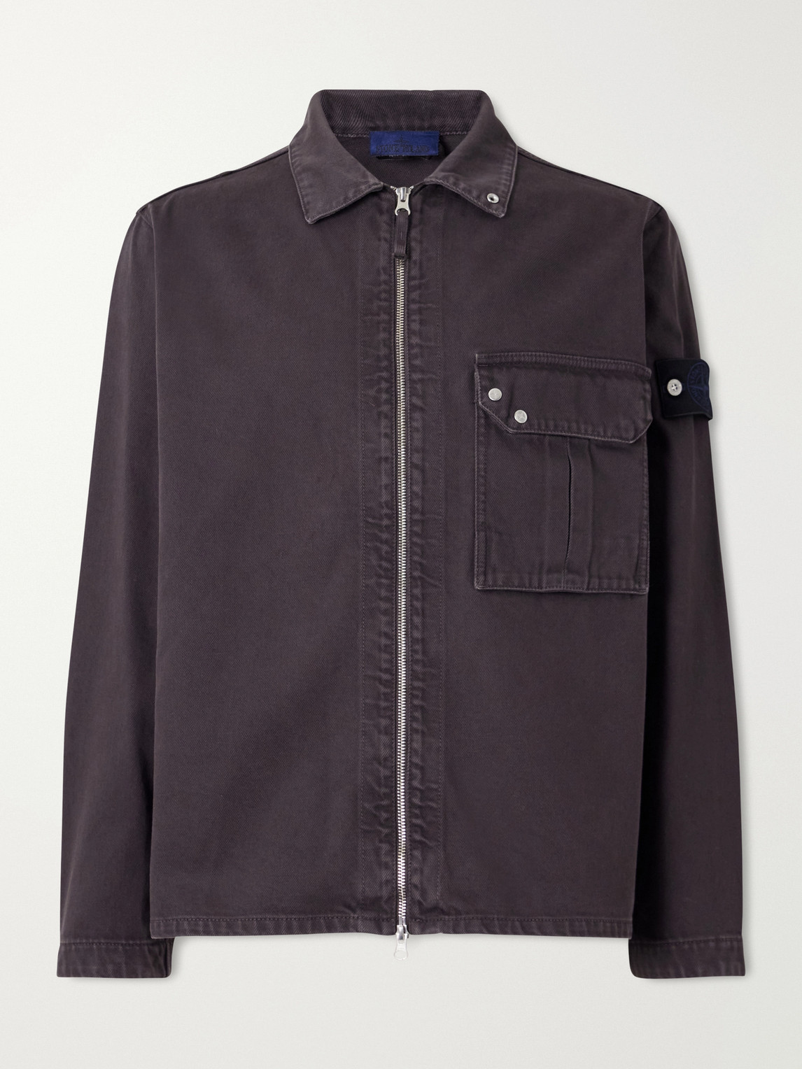 Denim Garment-Dyed Regenerative-Cotton Overshirt