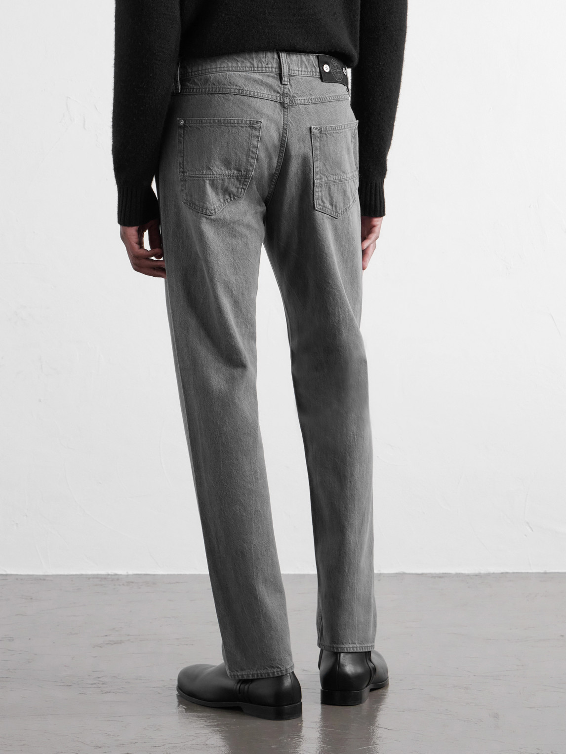 Denim Straight-Leg Organic-Cotton Jeans