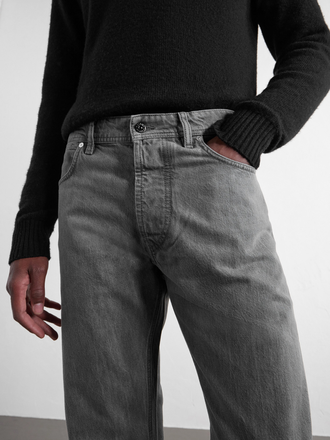 Denim Straight-Leg Organic-Cotton Jeans