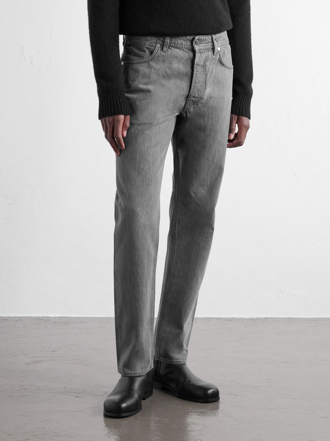 Denim Straight-Leg Organic-Cotton Jeans