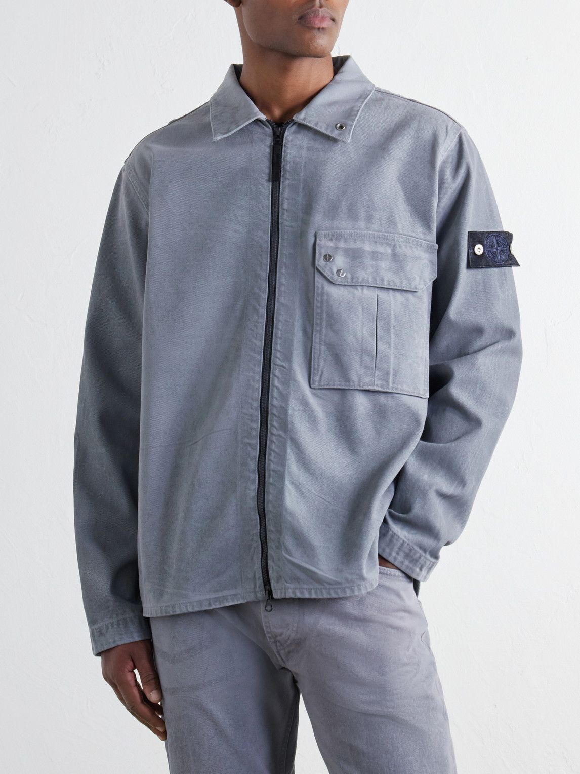 Denim Corroded Bull Denim-Tc Overshirt