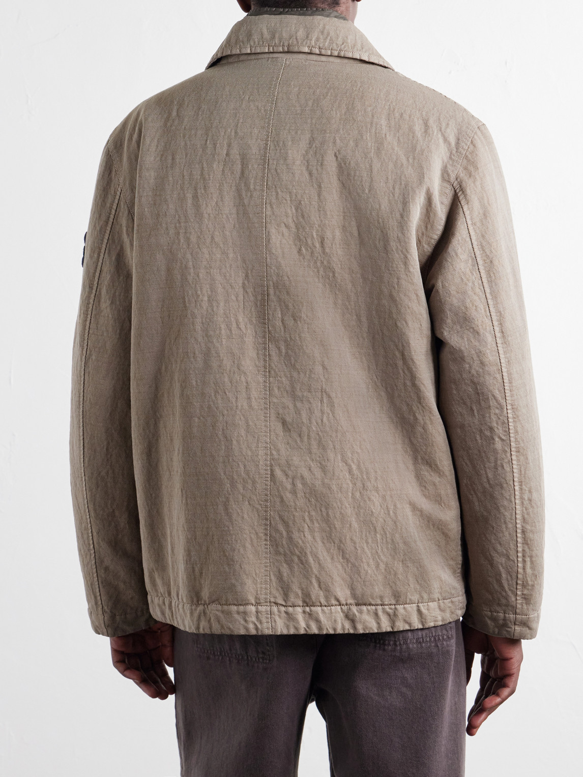 Garment-Dyed Cotton-Tc-Blend Padded Twill Jacket
