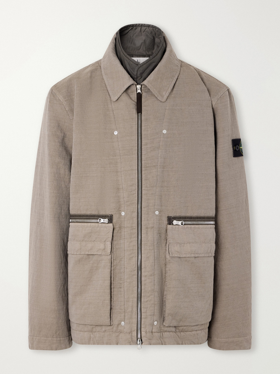 Garment-Dyed Cotton-Tc-Blend Padded Twill Jacket