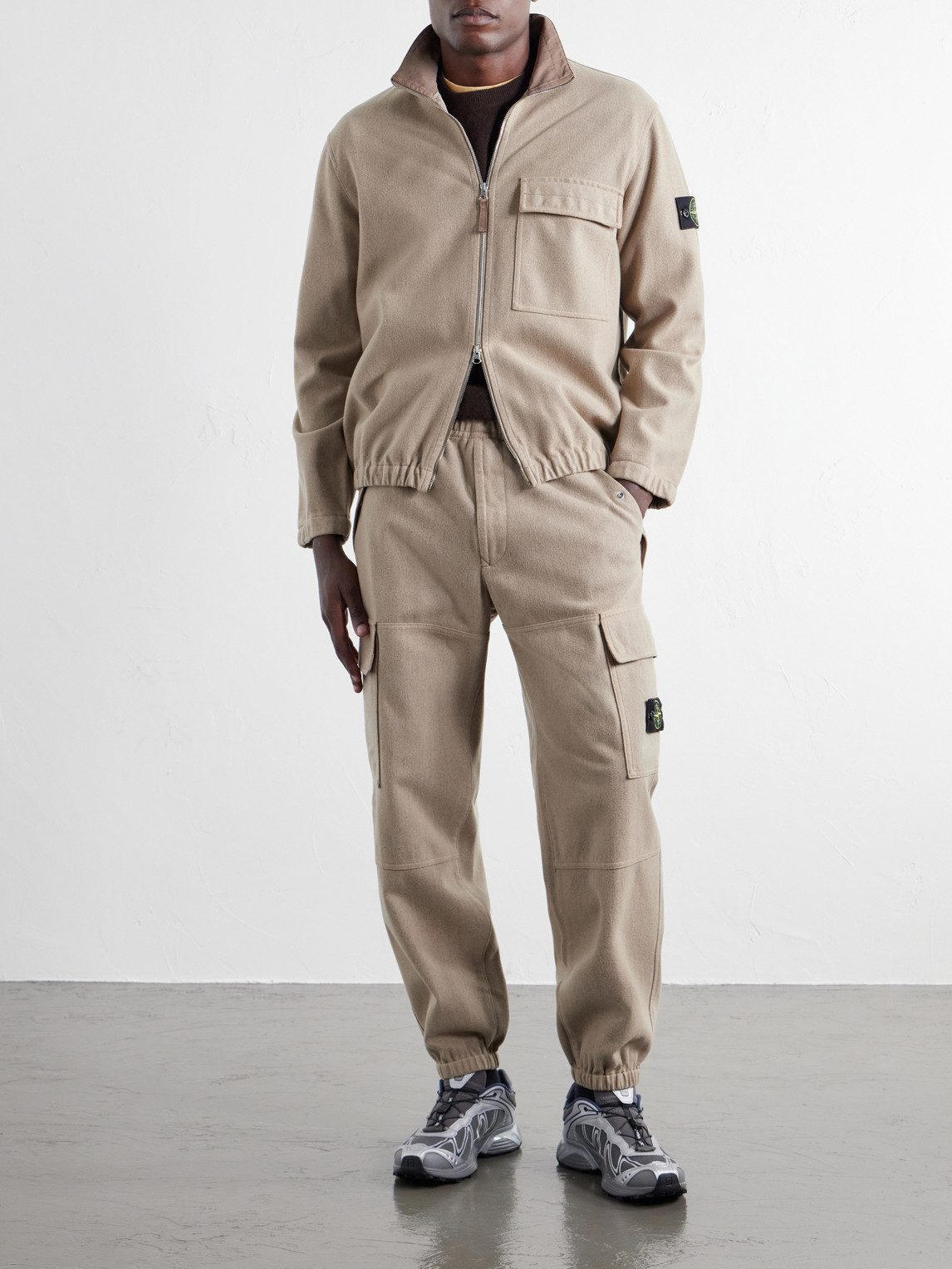 Garment-Dyed Wool Nylon Flannel-Tc Overshirt