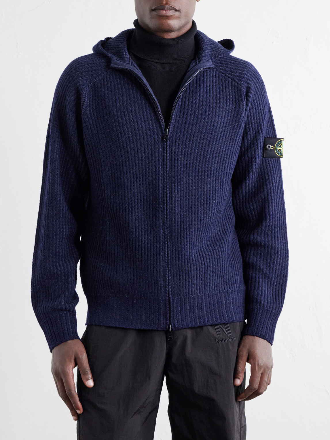 Ribbed Cashmere And Wool-Blend Zip-Up Hoodie