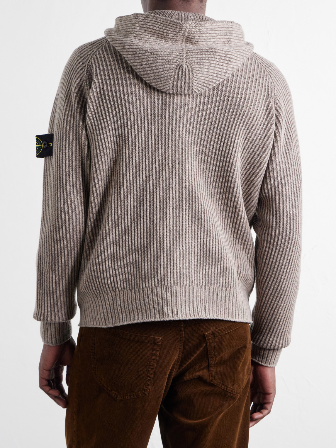 Ribbed Cashmere And Wool-Blend Zip-Up Hoodie