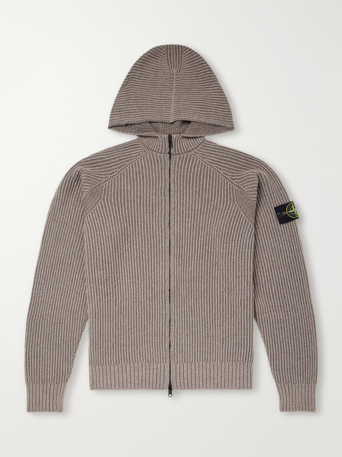 Ribbed Cashmere And Wool-Blend Zip-Up Hoodie