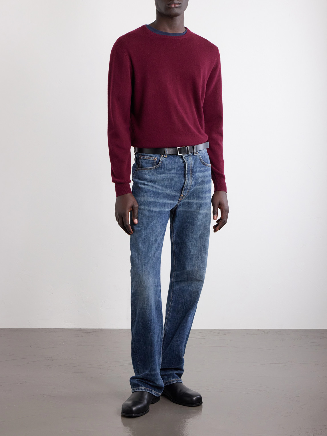 Vega Straight-Leg Mid-Rise Cotton-Blend Jeans