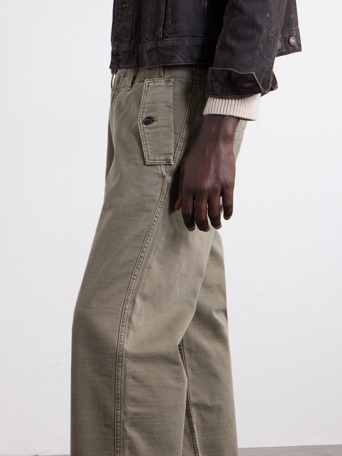 Monti Straight-Leg Cotton-Twill Trousers
