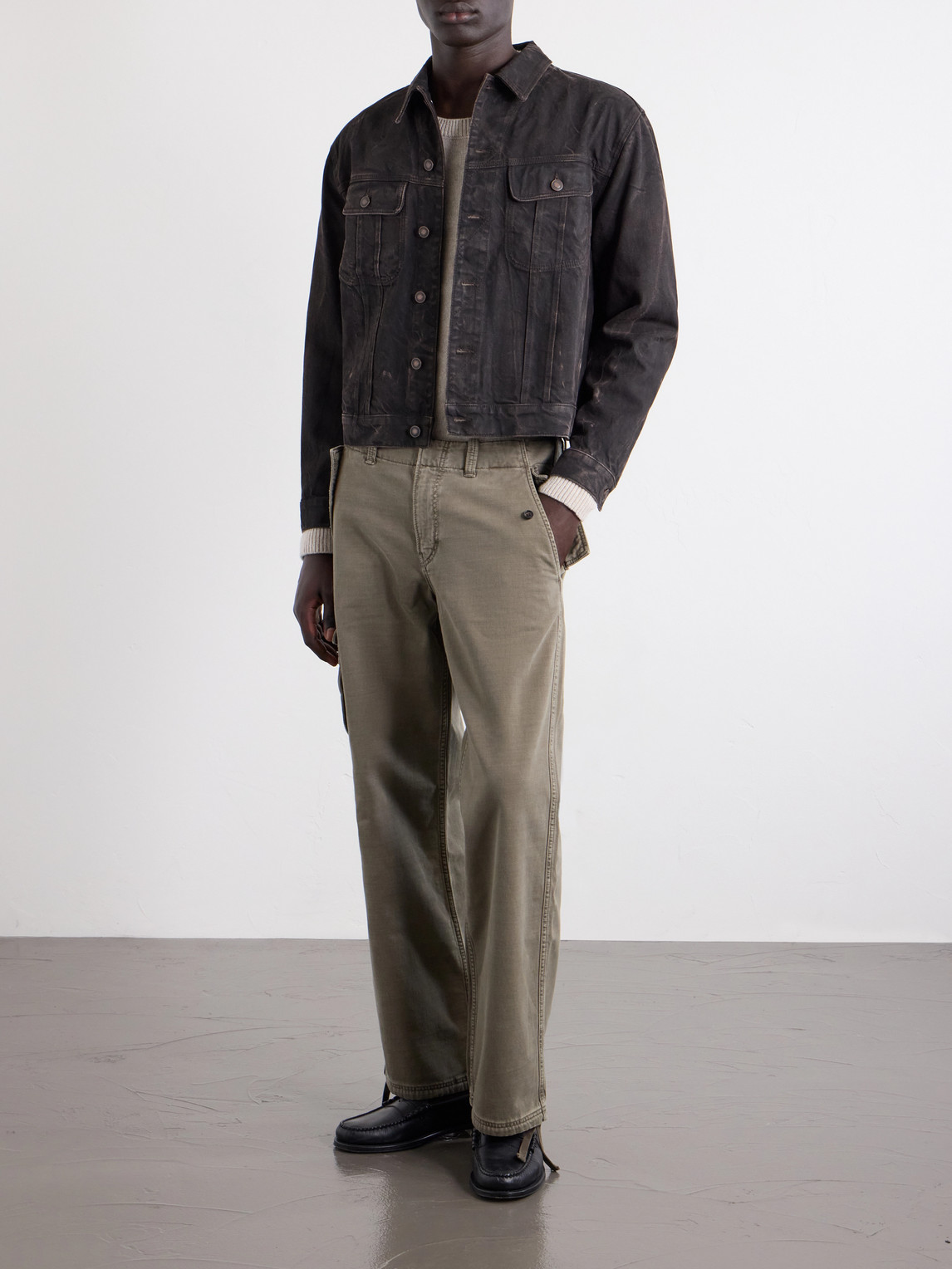 Monti Straight-Leg Cotton-Twill Trousers