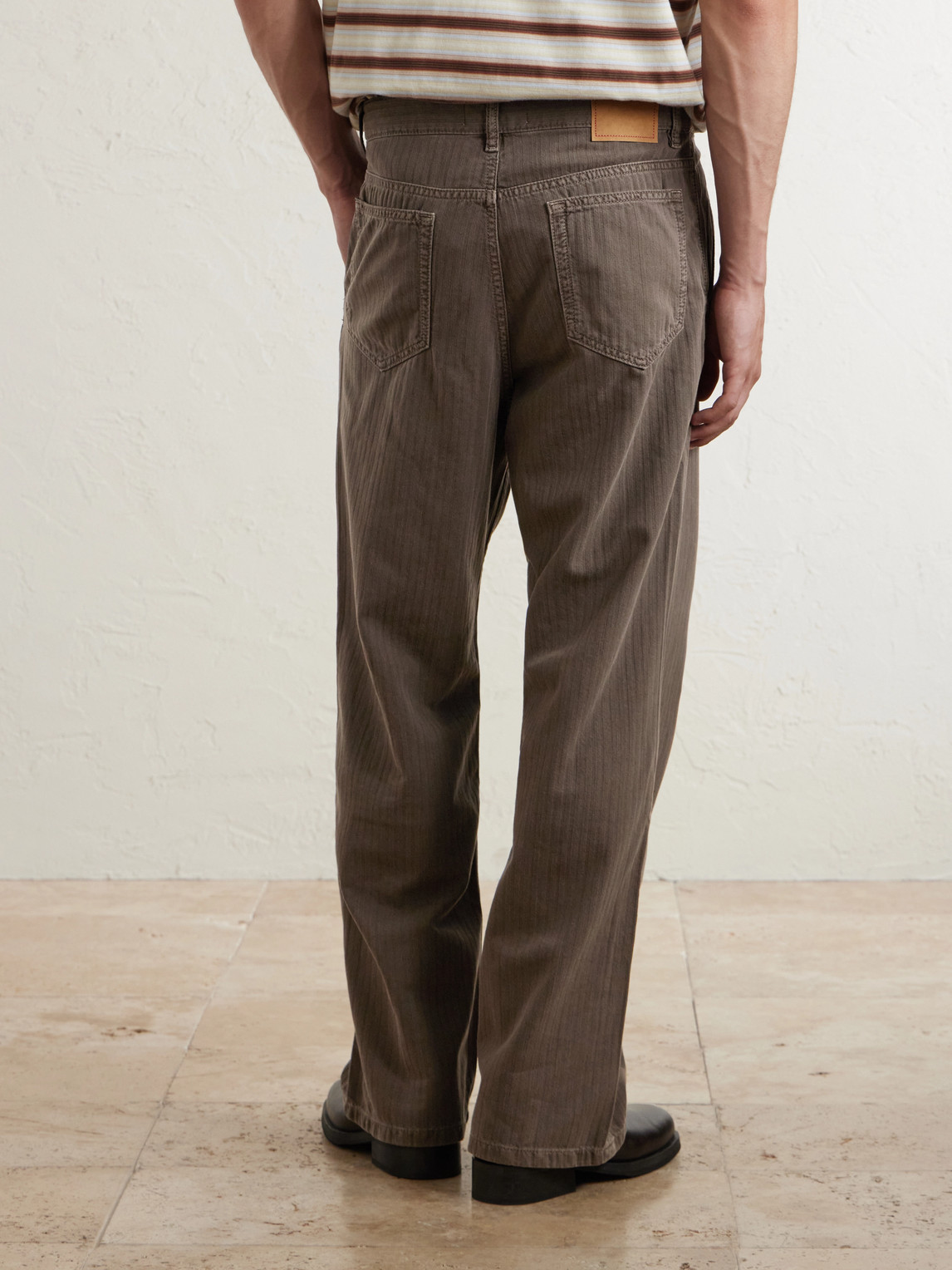 Jeanerica Genua Wide-Leg Herringbone Cotton-Blend Trousers - Men | Thumbnail 4 Jeanerica Genua Wide-Leg Herringbone Cotton-Blend Trousers - Men | Thumbnail 4
