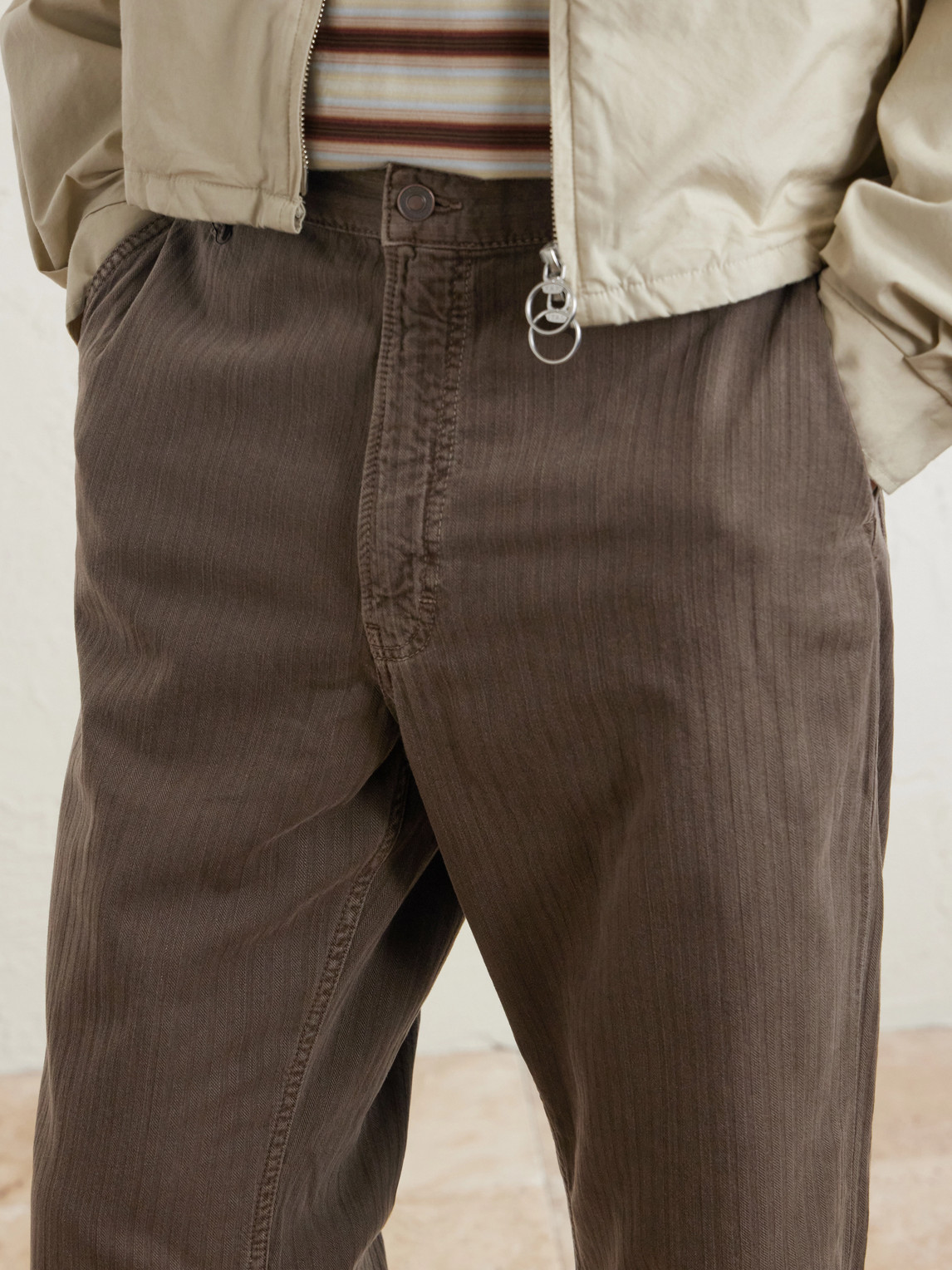 Jeanerica Genua Wide-Leg Herringbone Cotton-Blend Trousers - Men | Thumbnail 5 Jeanerica Genua Wide-Leg Herringbone Cotton-Blend Trousers - Men | Thumbnail 5