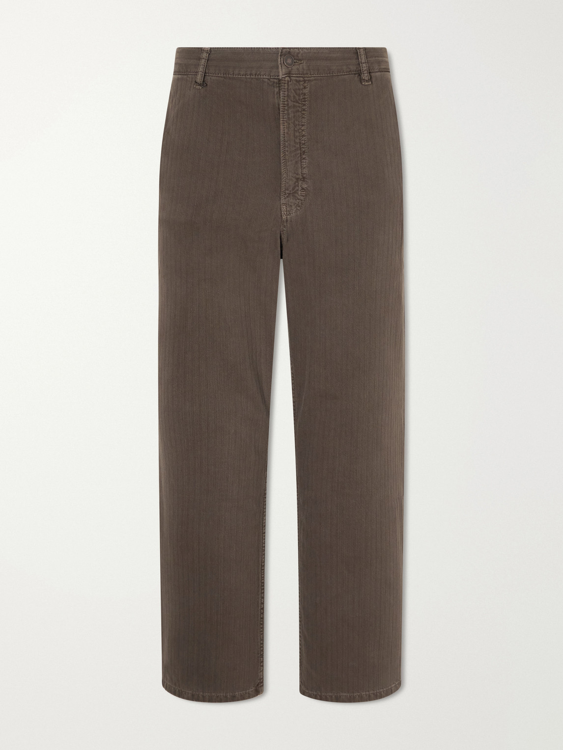 Jeanerica Genua Wide-Leg Herringbone Cotton-Blend Trousers - Men