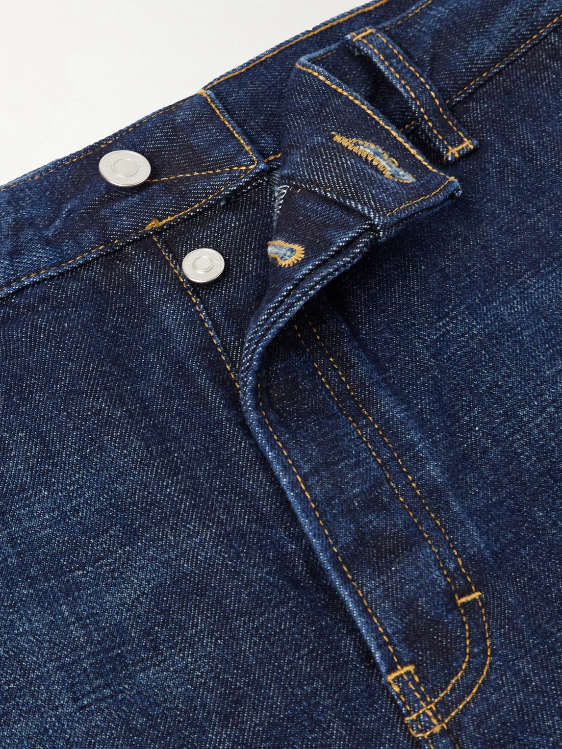Genua Straight-Leg Mid-Waist Cotton Jeans