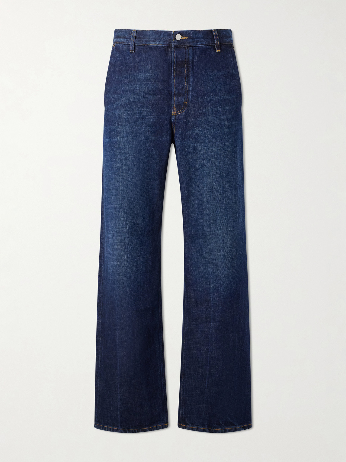 Genua Straight-Leg Mid-Waist Cotton Jeans