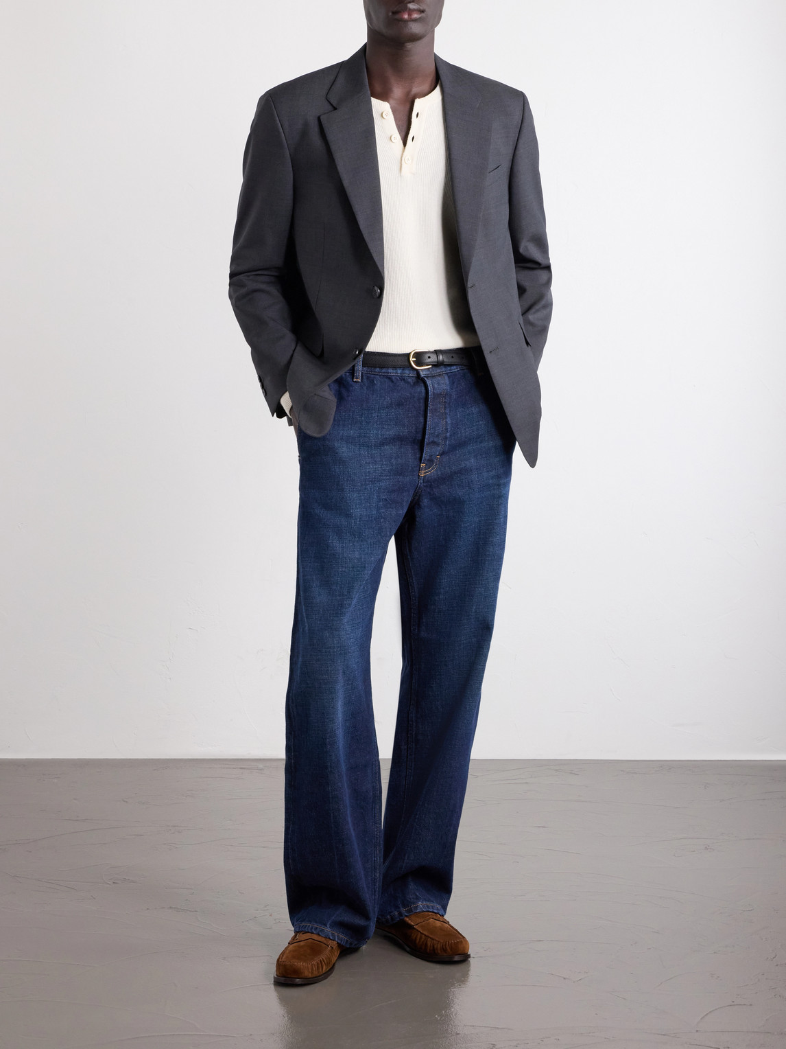 Genua Straight-Leg Mid-Waist Cotton Jeans