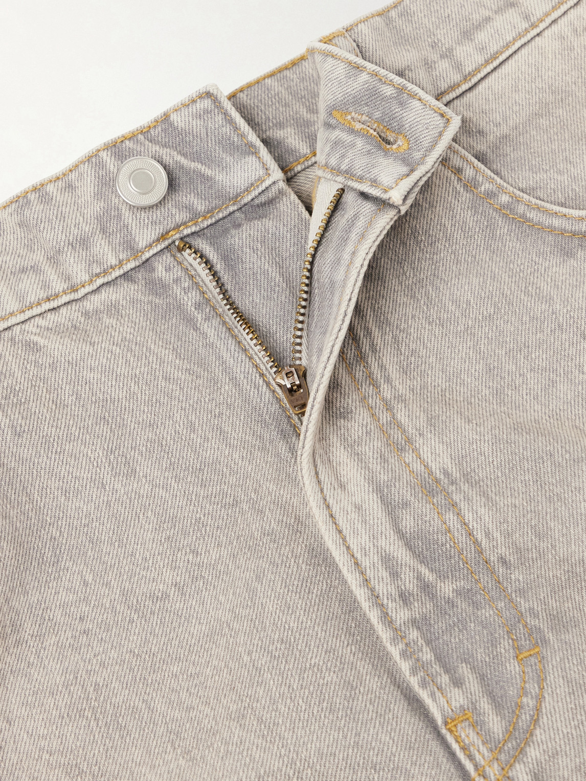 Vega Straight-Leg Mid-Rise Cotton-Blend Jeans